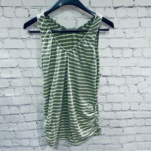 Motherhood maternity nursing v neck tank top size medium grey and yellow.